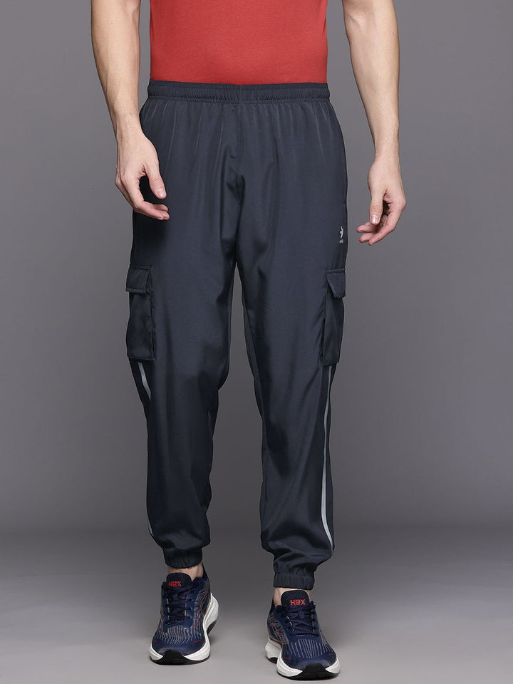 HRX by Hrithik Roshan Men Side Stiped Lifestyle Reflective Cargo-Style Jogger
