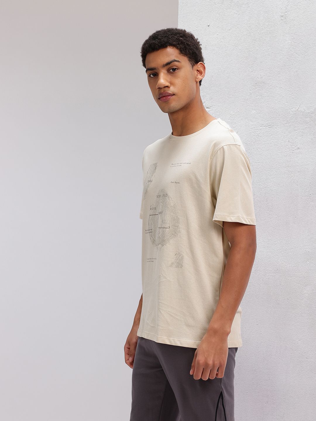 HRX by Hrithik Roshan Printed Pure Cotton Yoga T-shirt