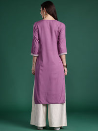 Indo Era Women Ethnic Motifs Embroidered Thread Work Kurta