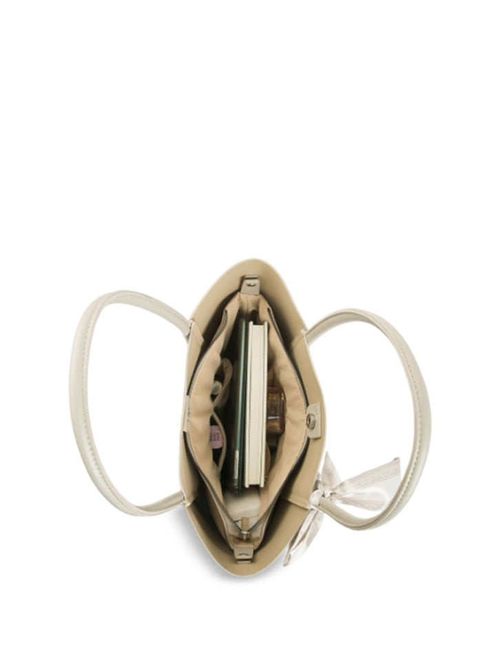 Lino Perros Women Textured Structured Shoulder Bag With Scarf