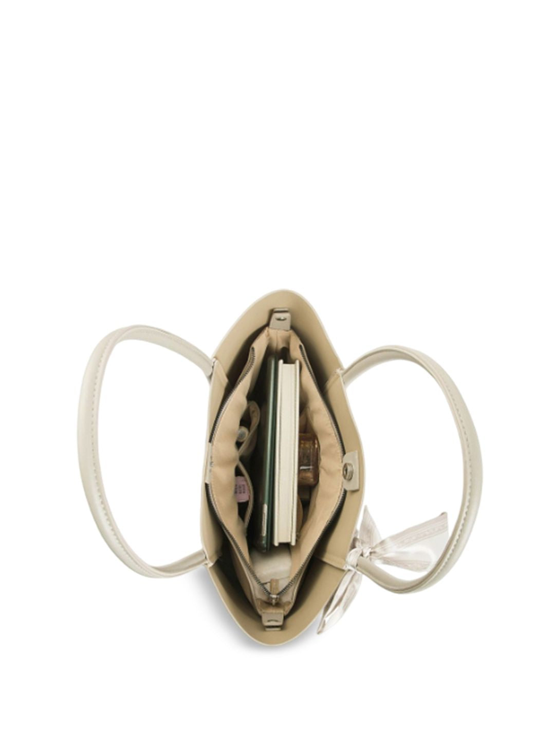 Lino Perros Women Textured Structured Shoulder Bag With Scarf