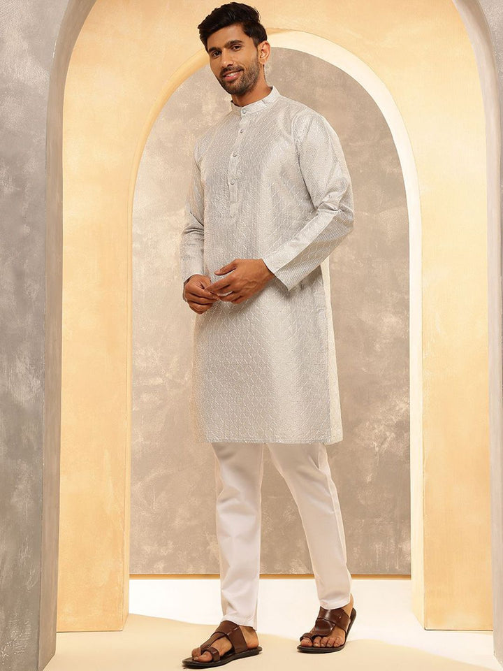 Anouk Men Embroidered Regular Thread Work Kurta with Pyjamas