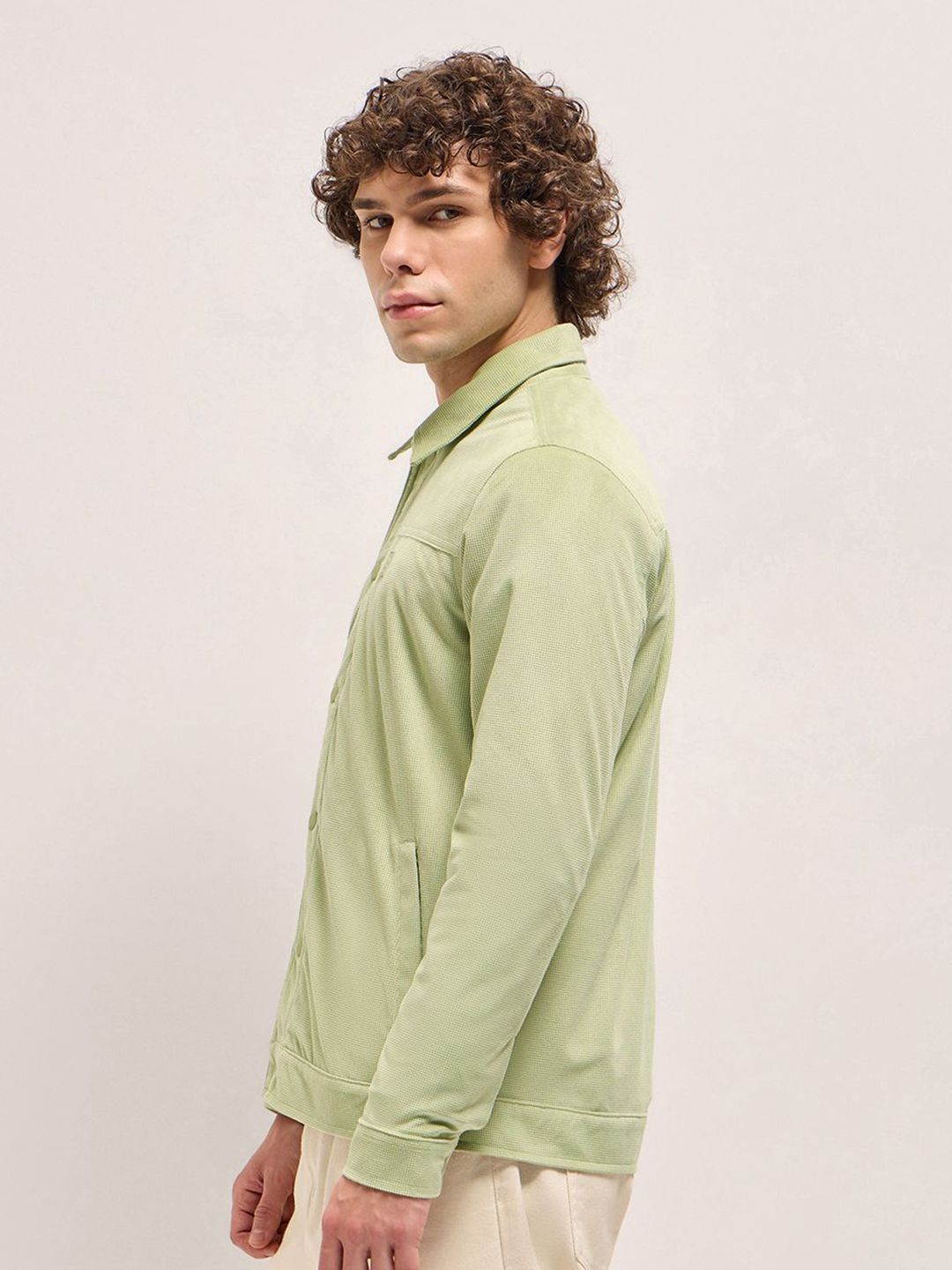 THE BEAR HOUSE Men Solid Spread Collar Tailored Jacket