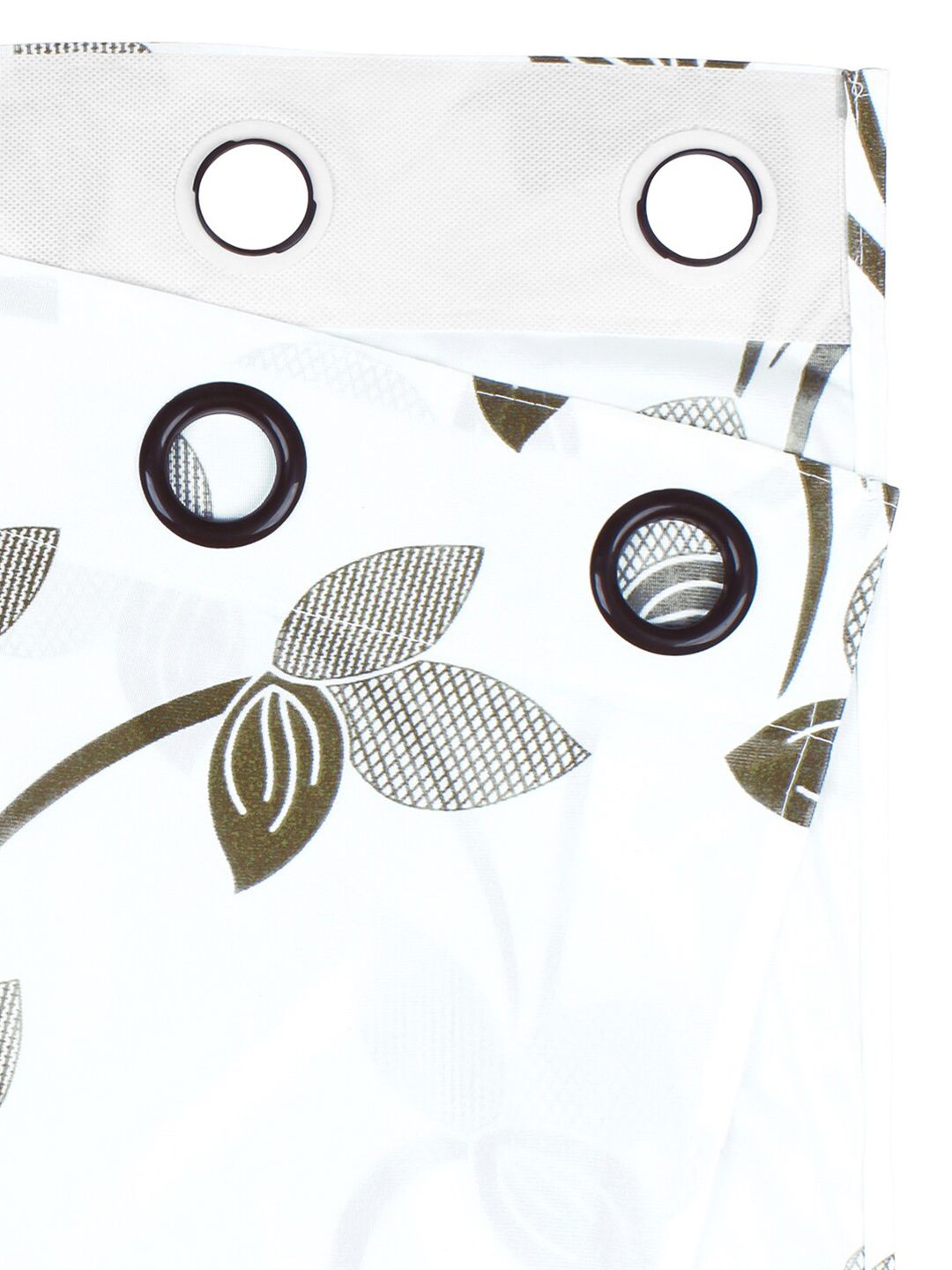 Story@home Nature Grey & White 2 Pieces Floral Printed Window Curtains