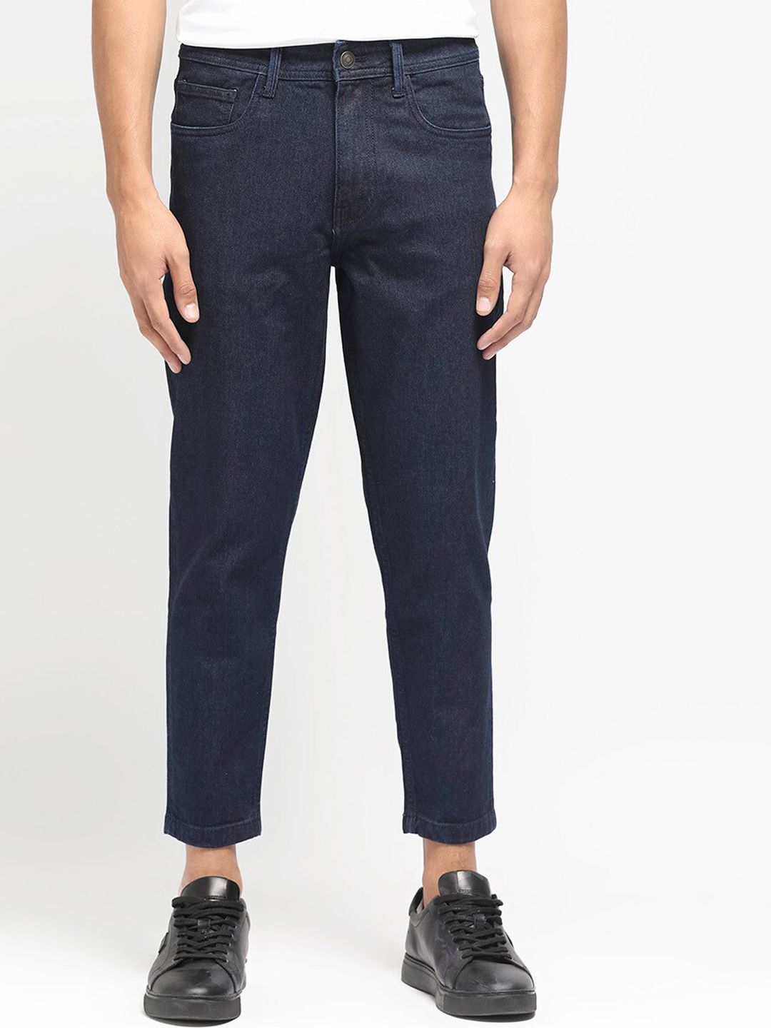 RARE RABBIT Men Sam Carrot Fit Mid-Rise Cotton Jeans