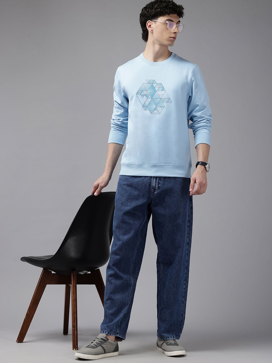 Park Avenue Geometric Printed Sweatshirt