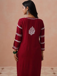 House of Chikankari Women Ethnic Motifs Embroidered Thread Work Kurta