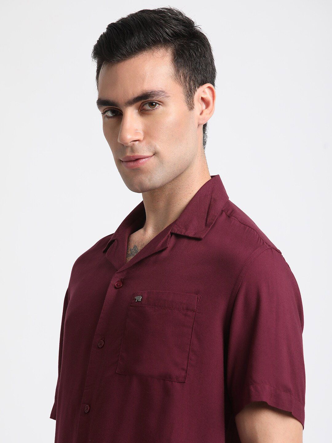 THE BEAR HOUSE Slim Fit Opaque Casual Shirt