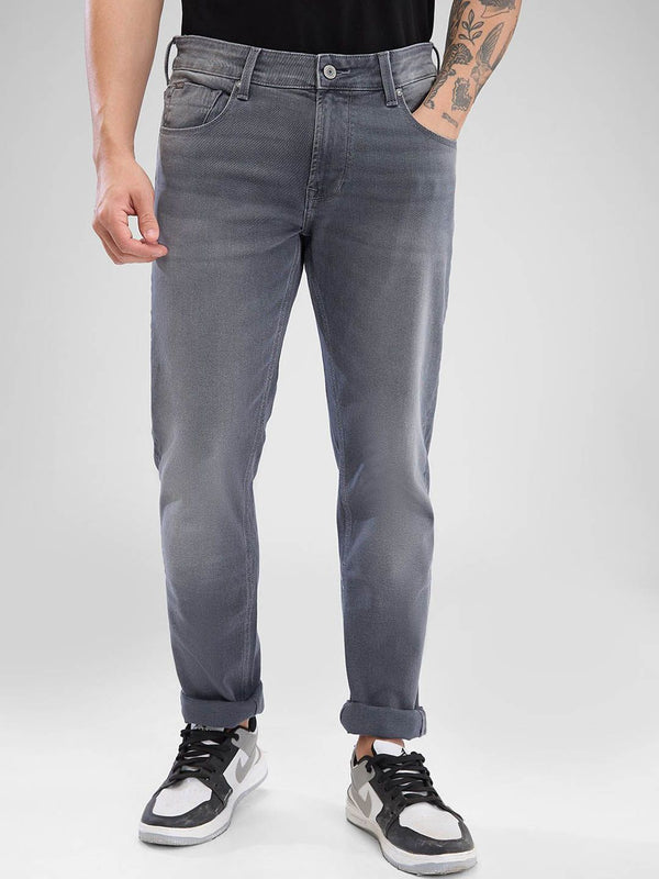 SPYKAR Men Slim Fit Low-Rise Clean Look Heavy Fade Stretchable Jeans