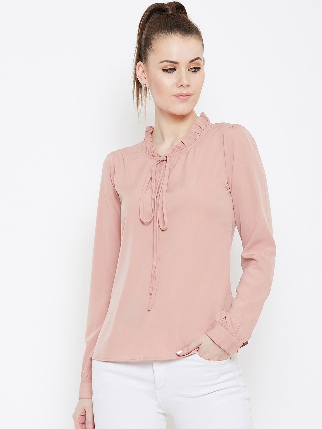 Berrylush Women Peach berwarna pepejal