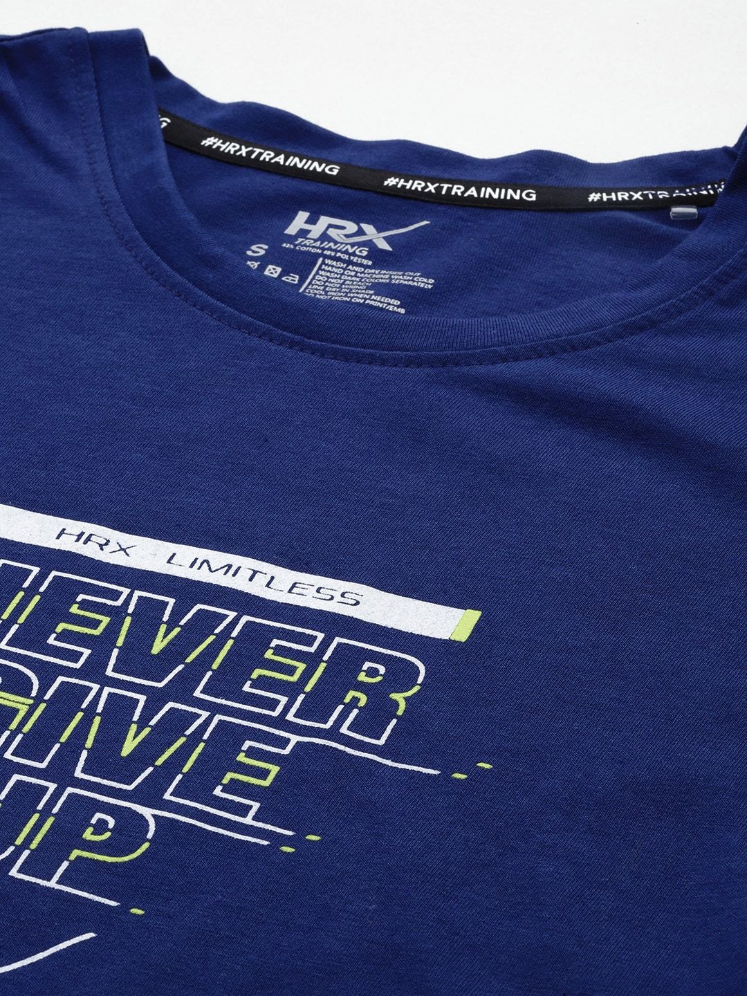 HRX by Hrithik Roshan Typography Printed Rapid-Dry Training T-shirt