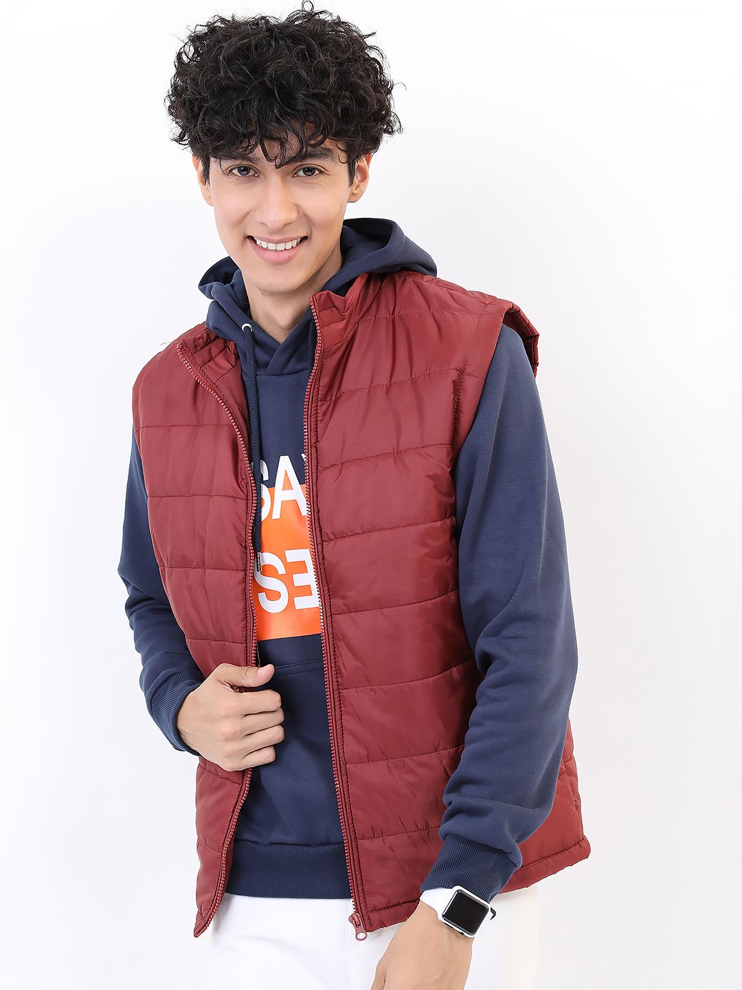 HIGHLANDER Men Red Solid Padded Jacket