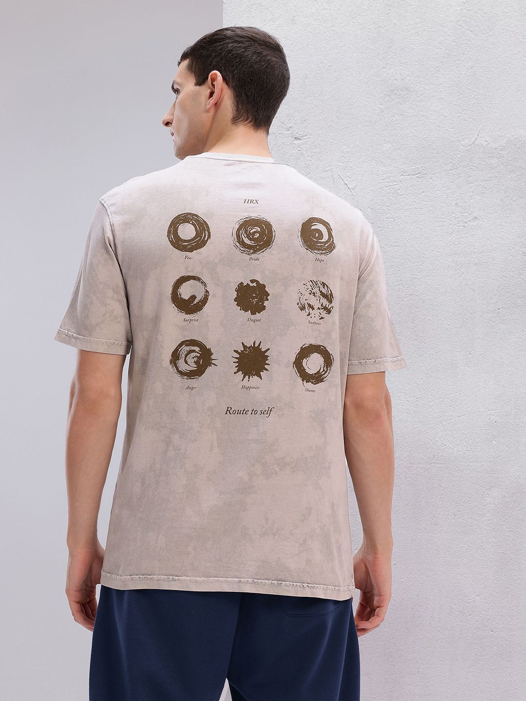HRX by Hrithik Roshan Washed Pure Cotton Yoga T-shirt