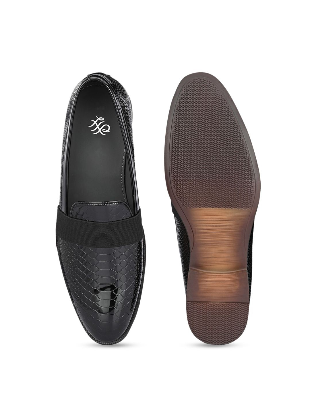 House of Pataudi Men Textured Formal Loafers