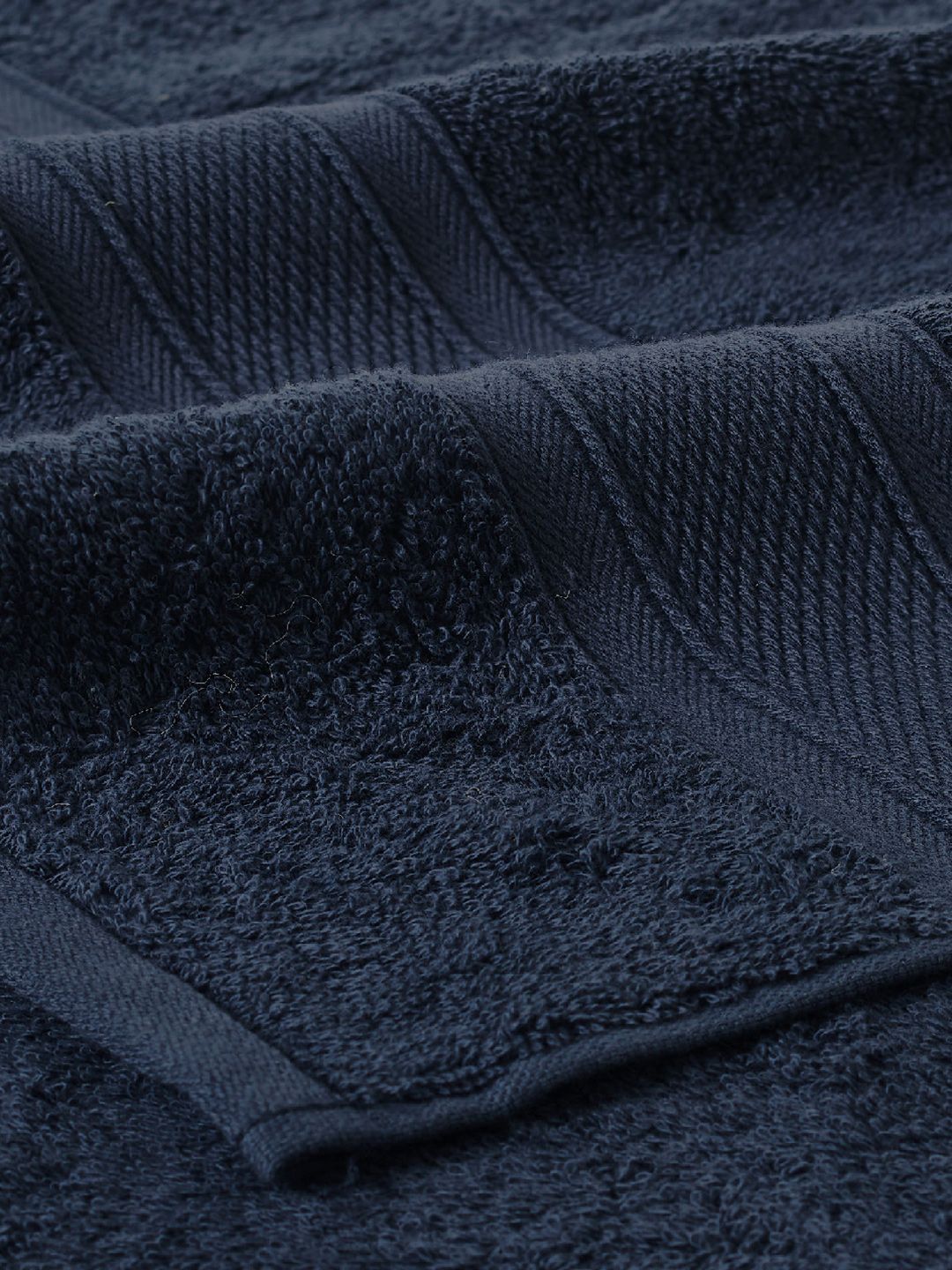 MYTRIDENT Blue Set of 12 Solid Cotton 500 GSM Face Towels