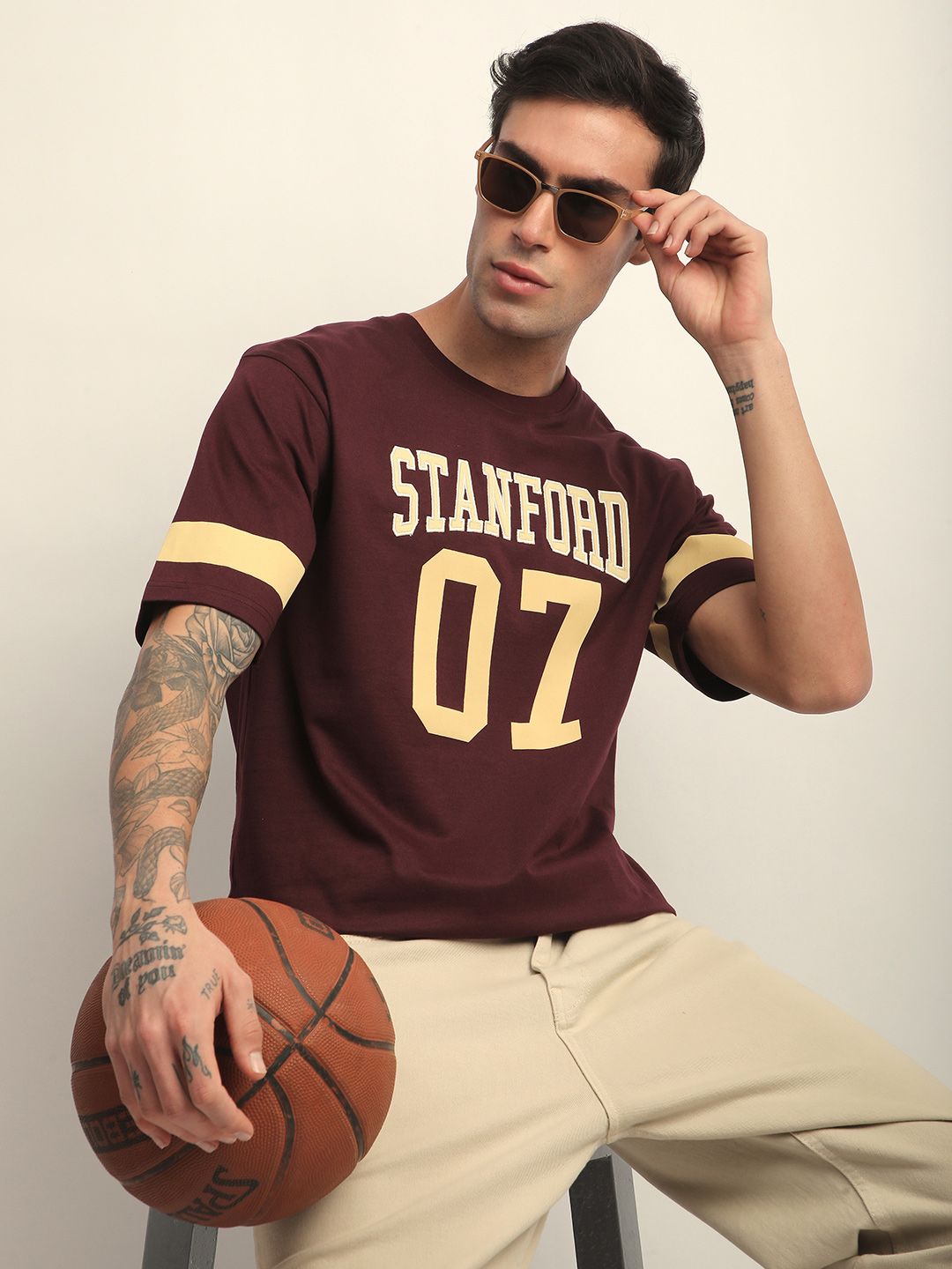 DILLINGER Men Short Sleeve Oversized Applique Printed Tshirt