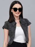 Style Quotient Women Cotton Crop Denim Shrug