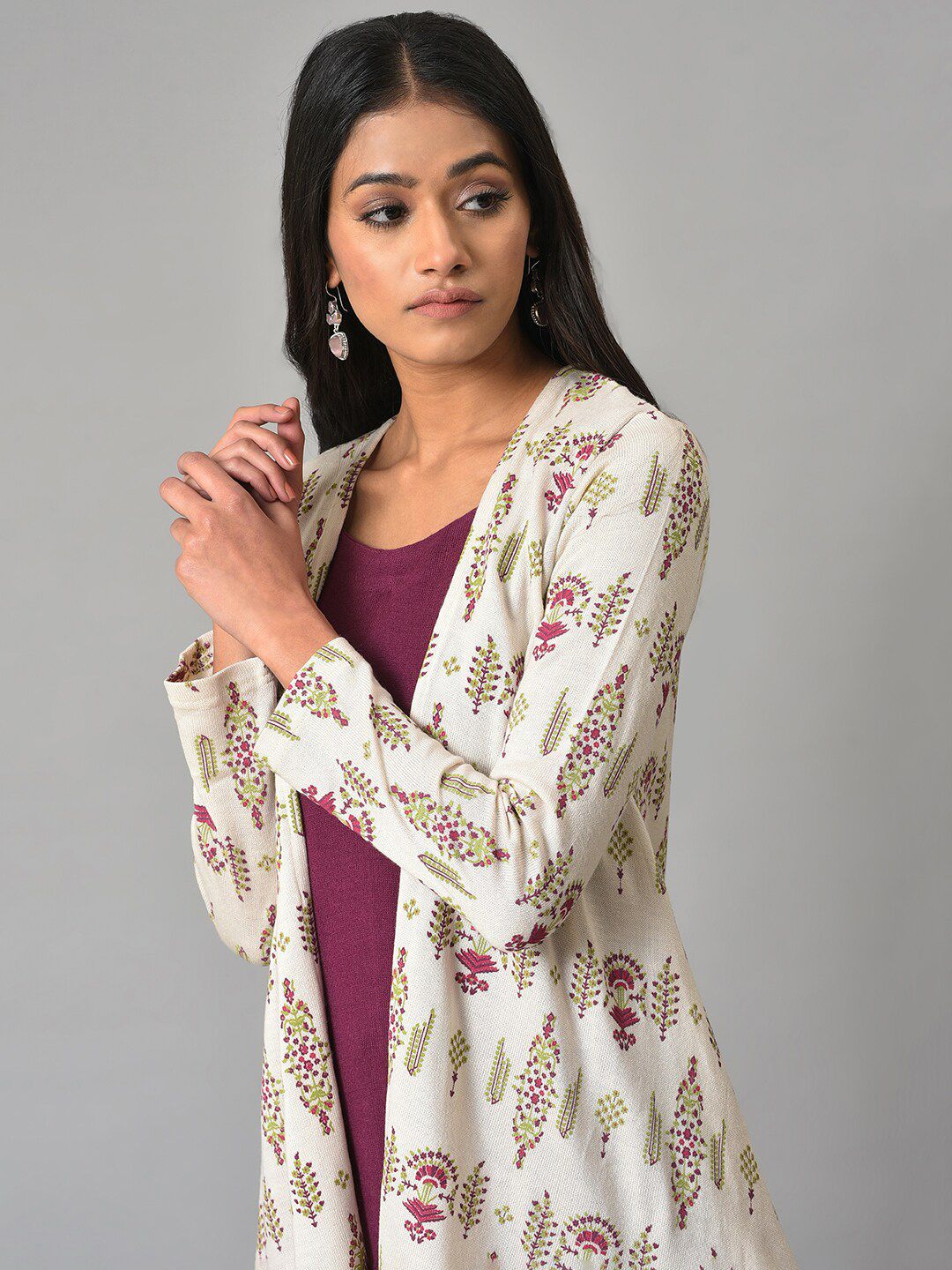 W Ethnic Motifs Printed Acrylic Kurta