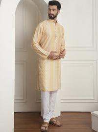 SOJANYA Printed Mandarin Collar Straight Kurta with Churidar