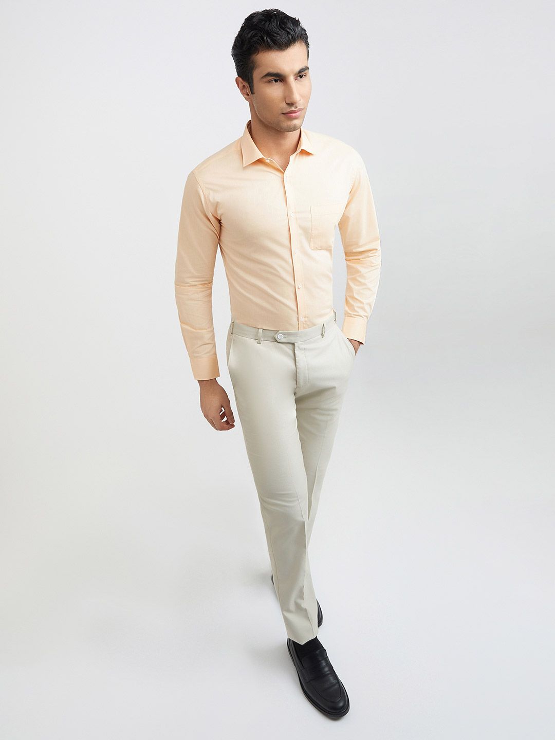 Park Avenue Men Slim Fit Slim Fit Textured Work Formal Shirt