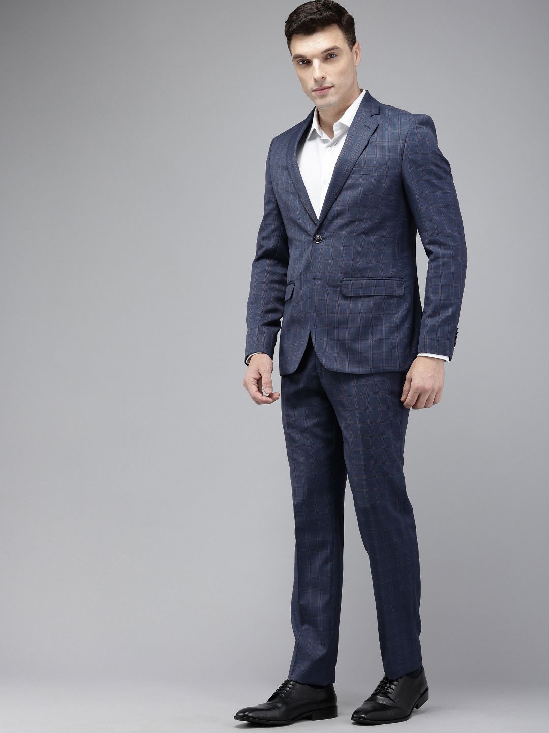 Park Avenue Checked Single Breasted Super Slim Fit 2 Piece Formal Suits