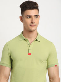 THE BEAR HOUSE Polo Collar Short Sleeves Slim Fit T-shirt