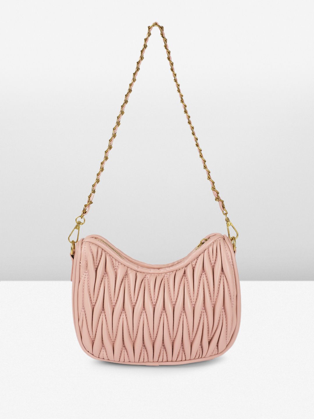 DressBerry Textured Structured Shoulder Bag