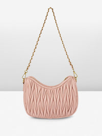 DressBerry Textured Structured Shoulder Bag