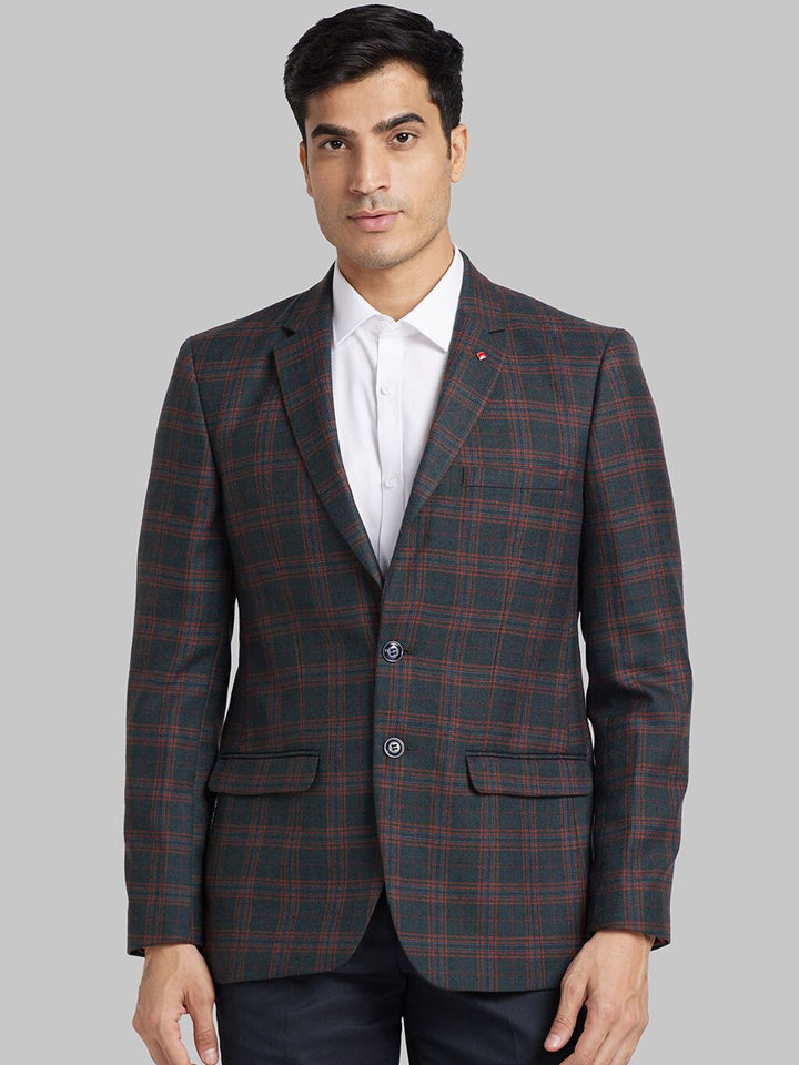 Raymond Checked Single Breasted Formal Blazer