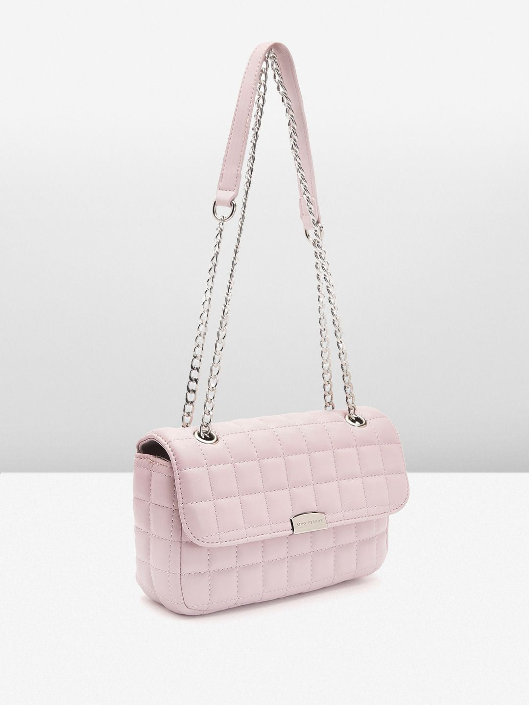 Lino Perros Structured Sling Bag with Quilted Detail