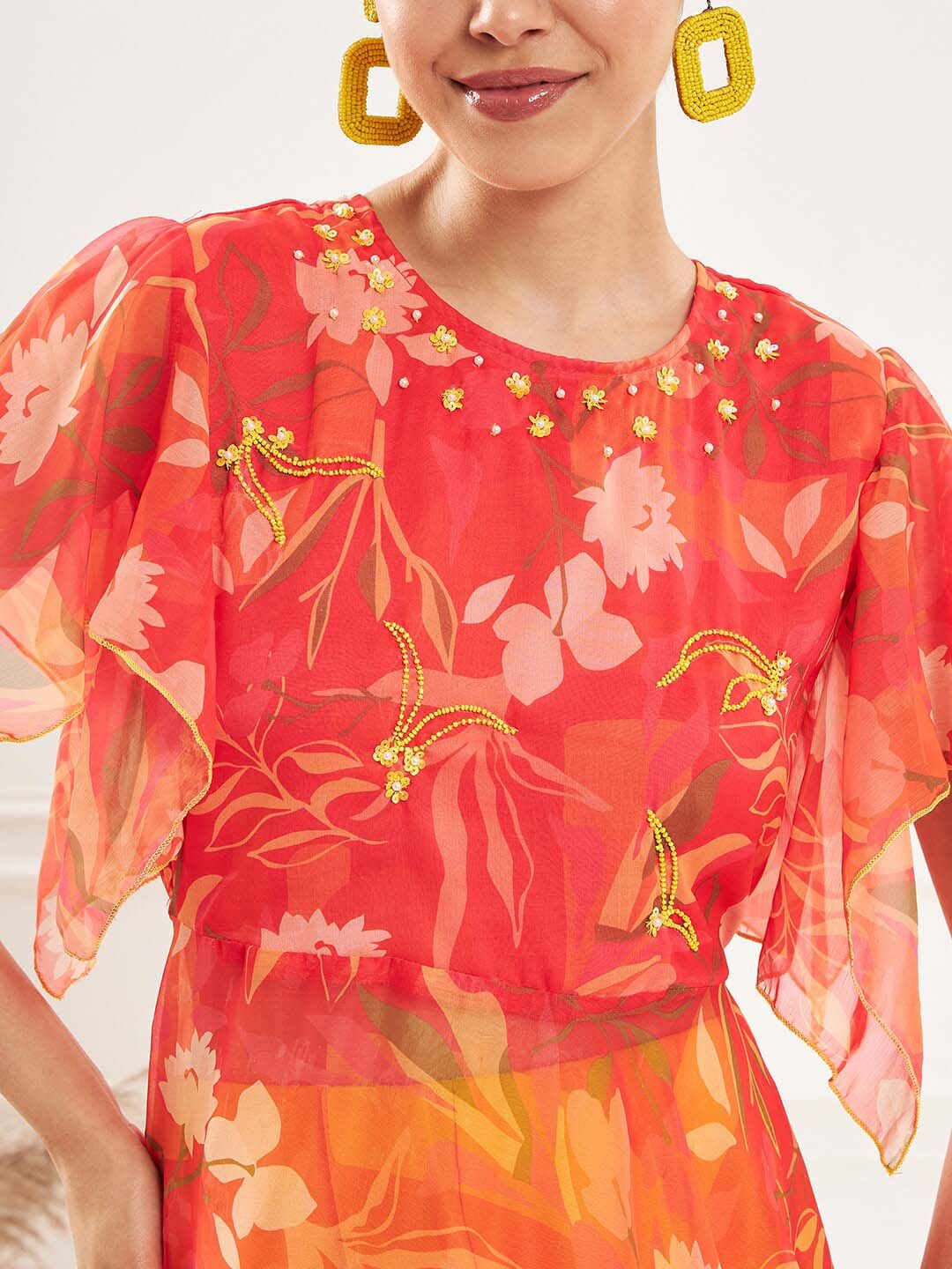 Antheaa Embellished Asymmetrical Tunic & Trouser