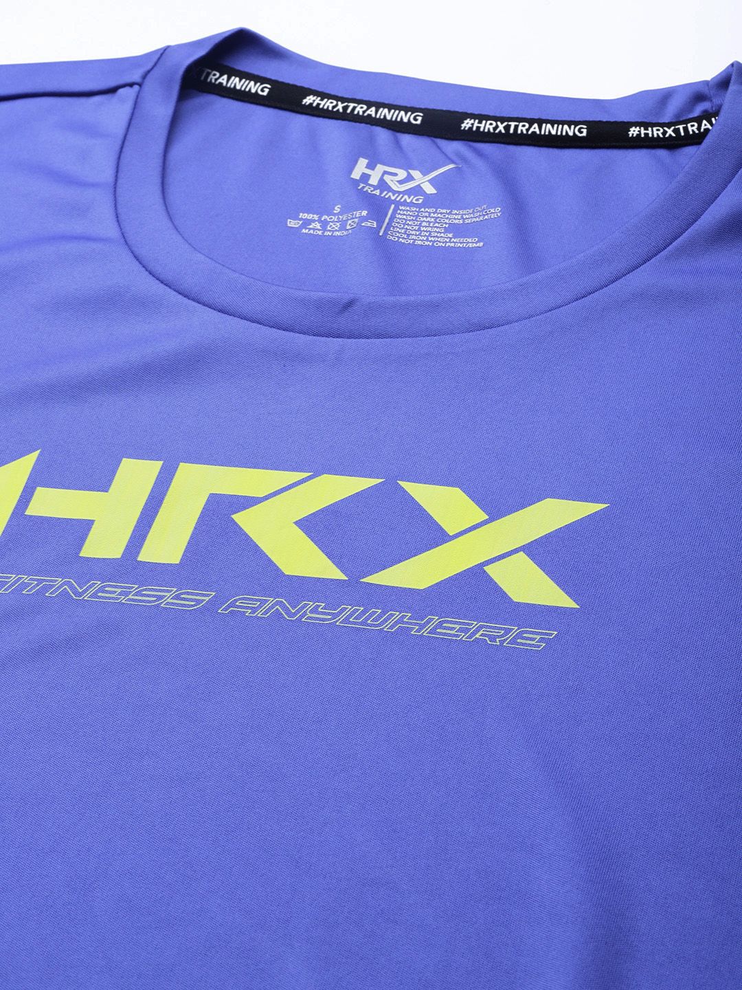HRX by Hrithik Roshan Training Women SATIN SKY Rapid-Dry Brand Carrier Tshirts