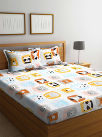 KLOTTHE Conversational 300 TC King Dipasang Cadar dengan 2 Sarung Bantal