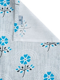Moda Rapido X KLOTTHE Blue Floral 400 TC Single Bedsheet with 1 Pillow Covers