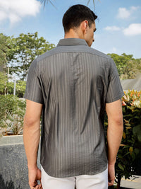 Thomas Scott Men Smart Slim Fit Opaque Striped Casual Shirt