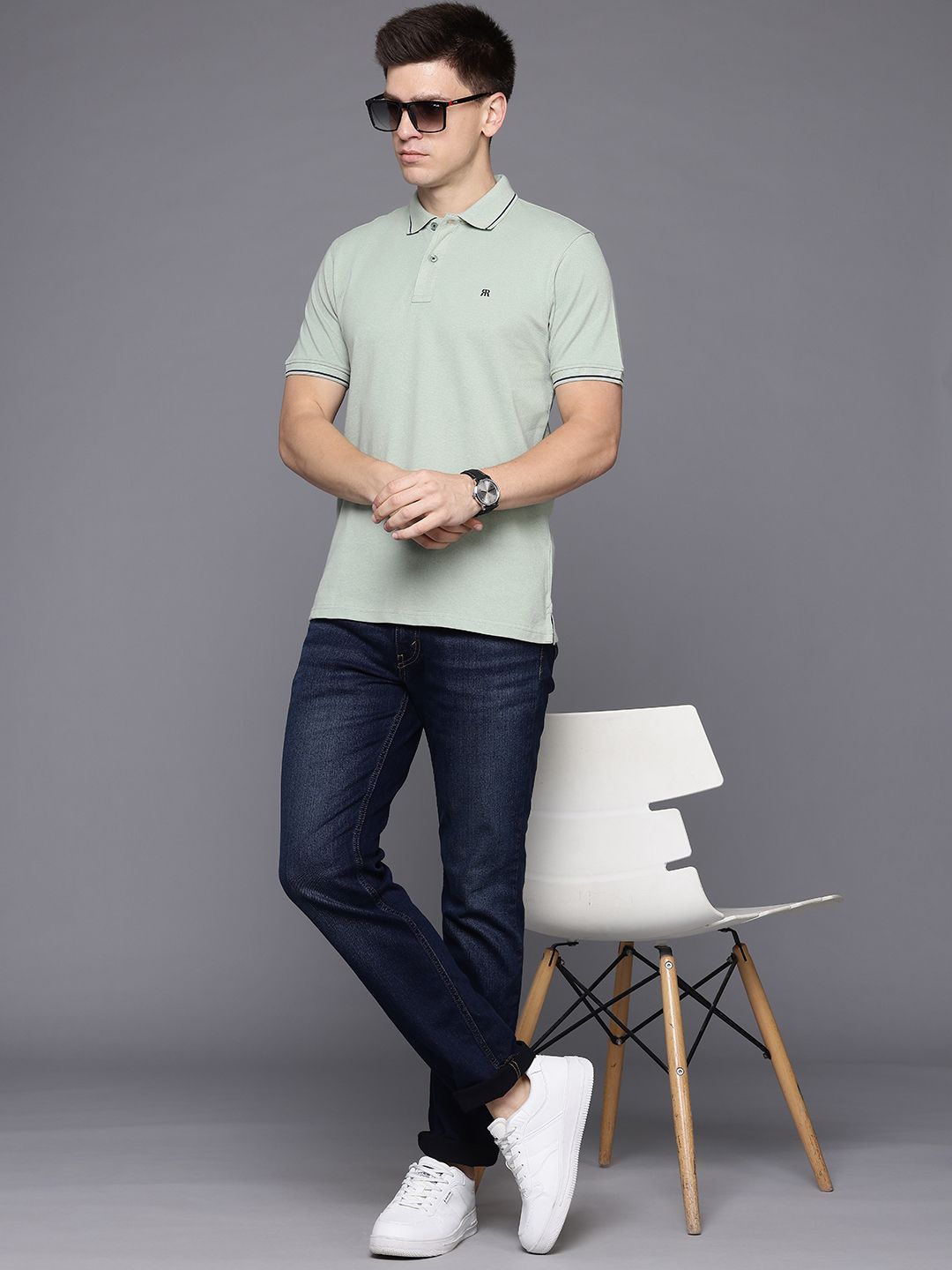 Raymond Men Polo Collar Pure Cotton T-shirt