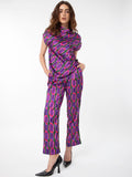 RAREISM Geo Abstract Print Satin Trousers
