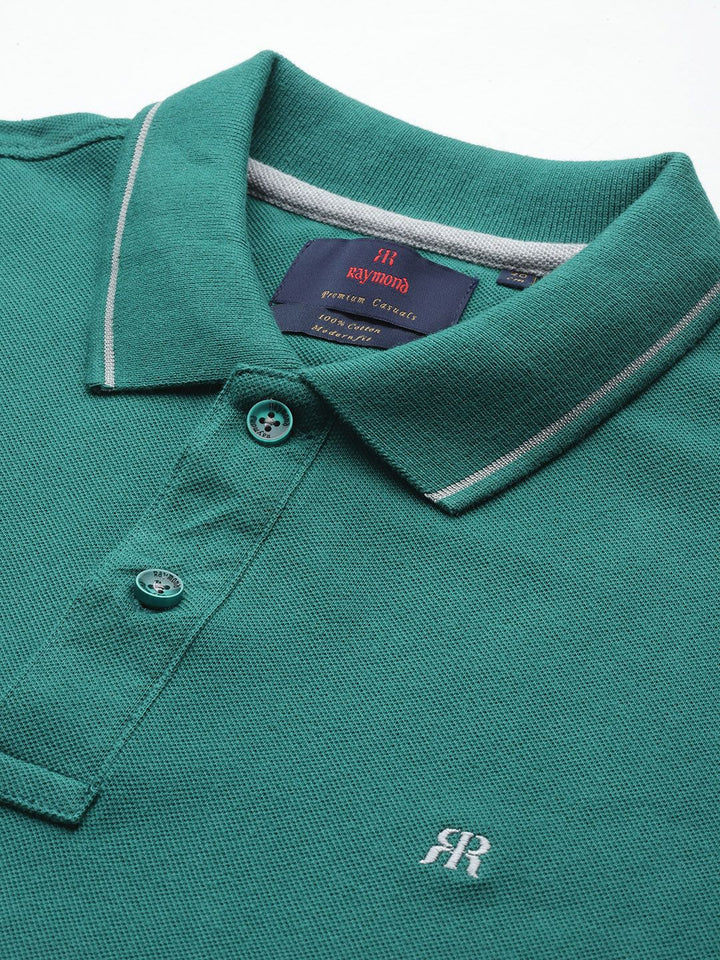 Raymond Men Polo Collar Pure Cotton T-shirt