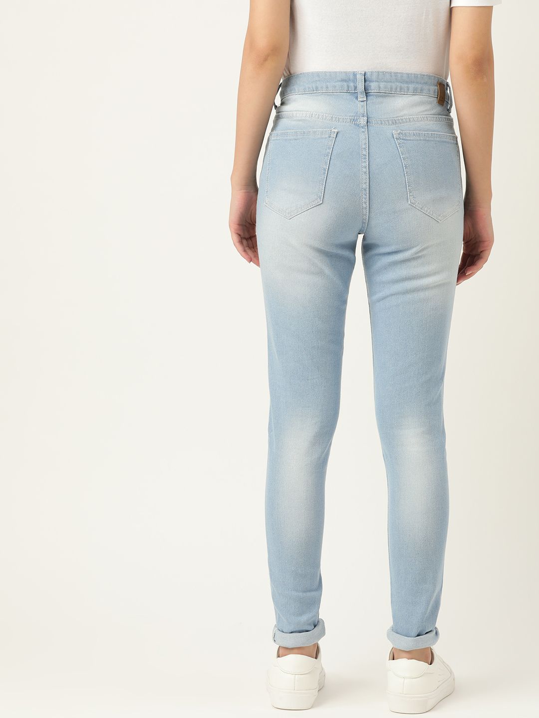 ether Women Blue Skinny Fit Light Fade Stretchable Jeans