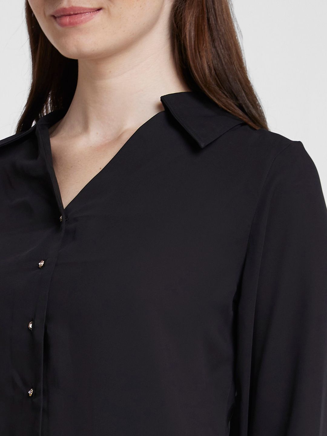 SPYKAR Women Black Classic Opaque Casual Shirt