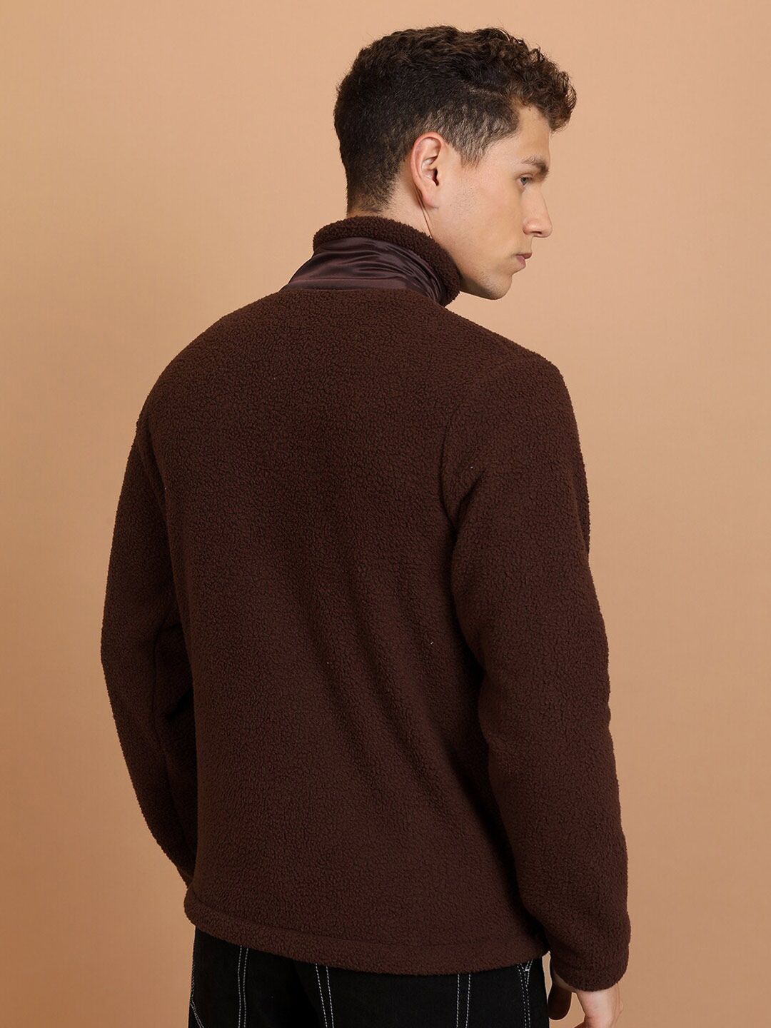 HIGHLANDER Mock Collar Front-Open Sweatshirt