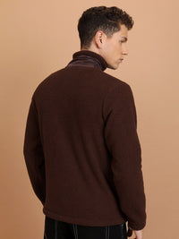 HIGHLANDER Mock Collar Front-Open Sweatshirt