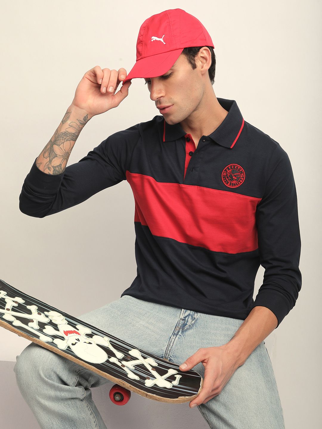 DILLINGER Men Long Sleeve Regular Fit Polo Tshirt