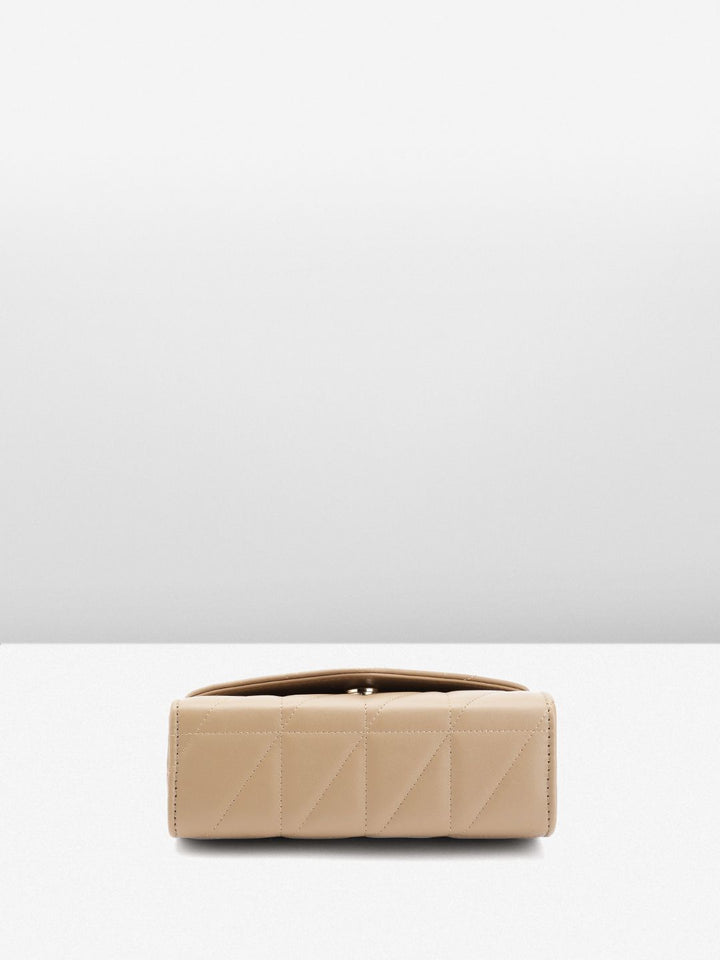 DressBerry Structured Quilted Sling Bag with Lock Detail