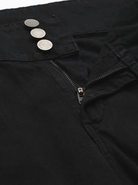 DressBerry Women Black Flared High-Rise Stretchable Jeans