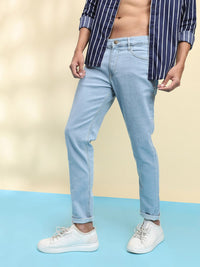 The Indian Garage Co Men Blue Slim Fit Mid-Rise Clean Look Stretchable Jeans
