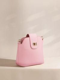 Lino Perros Women Pink Solid Sling Bag