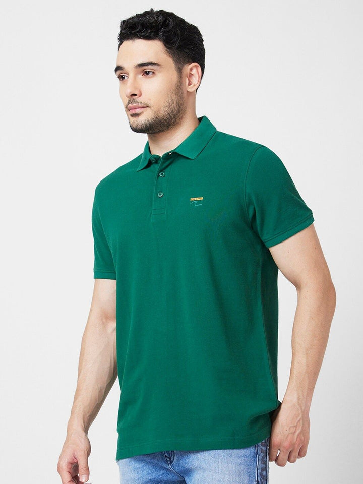 SPYKAR  Polo Collar Cotton T-Shirt