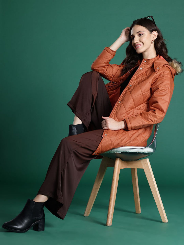 DressBerry Women Longline Quilted Jacket