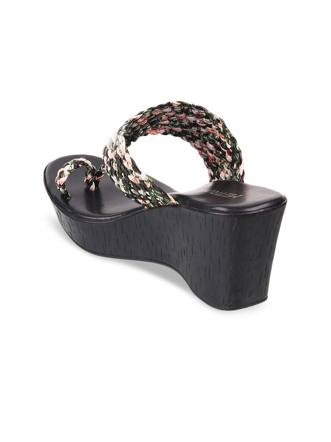 Metro Printed Round Toe Wedge Heels